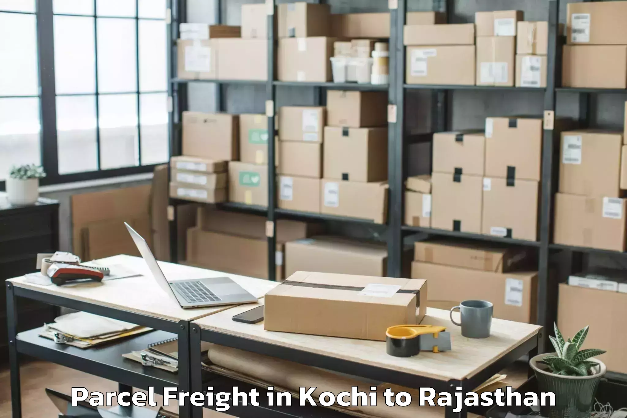 Book Your Kochi to Udaipur Airport Udr Parcel Freight Today